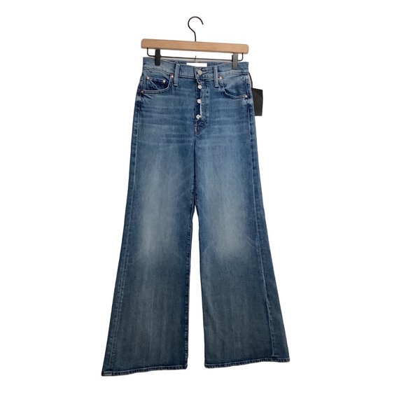 Mother Superior The Fly Cut Tomcat Roller Wide Leg Jeans Size 27 in Crashing - Picture 4 of 6